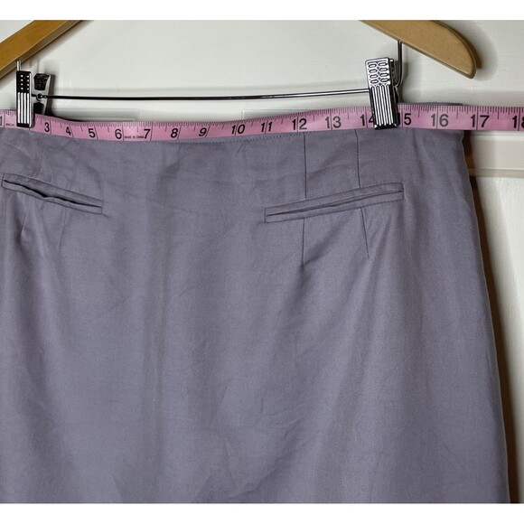 Talbots Pencil Skirt Size 14 Cotton & Silk Blend Career Casual Lavender Lined - Picture 6 of 9